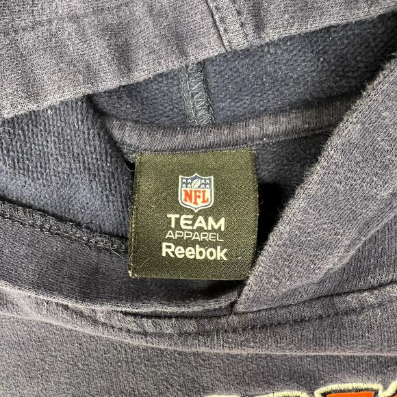 Vintage Y2K Reebok NFL Denver Broncos Hoodie Boys L 14-16 Navy Blue Team Apparel - Picture 5 of 9
